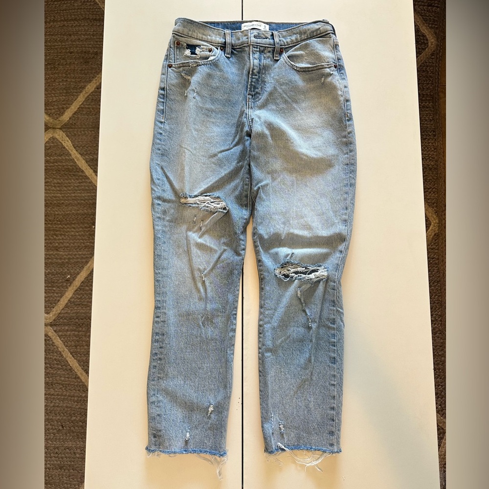 Abercrombie & Fitch Light Wash Boyfriend Jeans